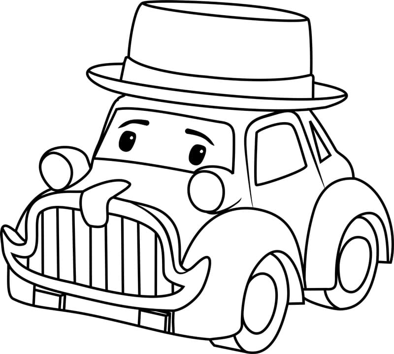 Musty from Robocar Poli coloring page