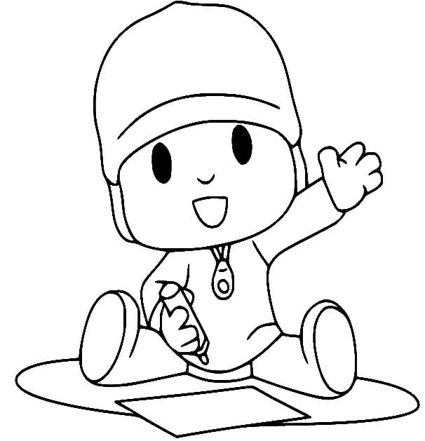 Pocoyo is Drawing