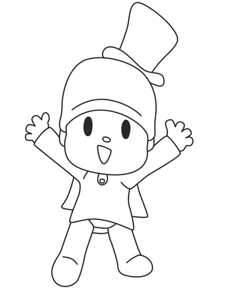 Pocoyo Magician coloring page