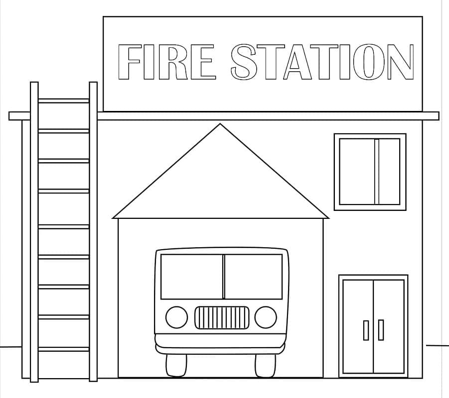 Free Firehouse Coloring Pages
