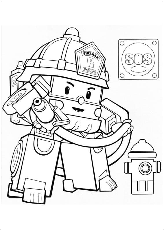 Print Robocar Poli coloring page