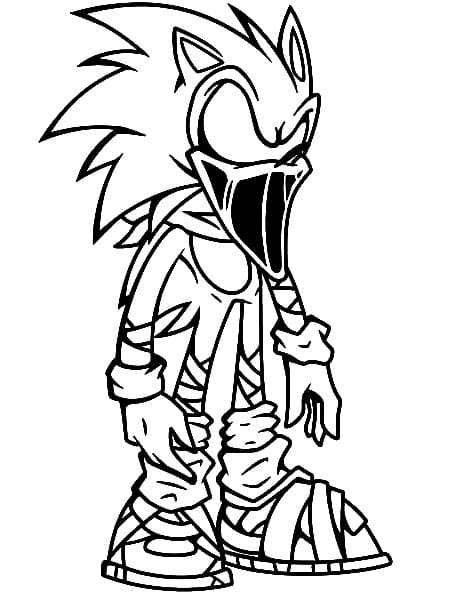 Print Sonic Exe coloring page