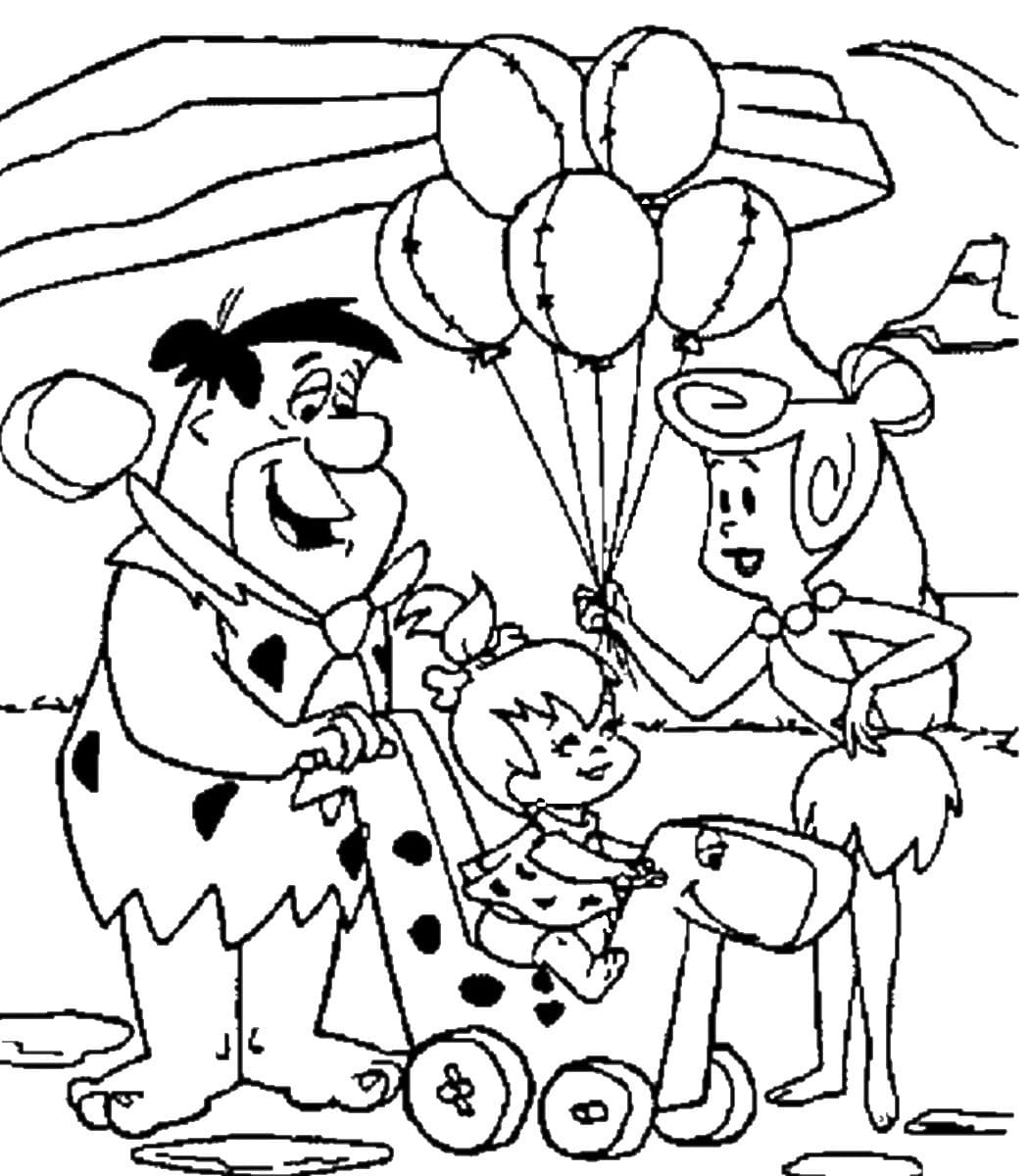 Printable The Flintstones Coloring Page Download Print Or Color Online For Free