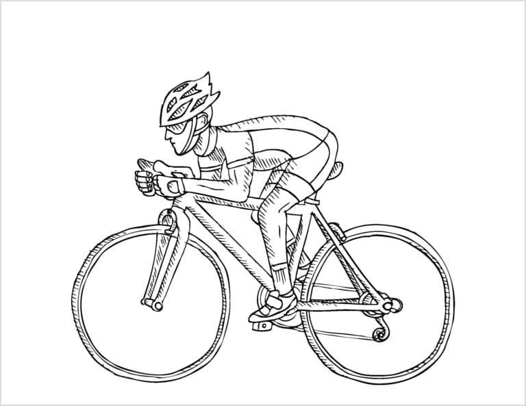 Riding A Bike coloring page