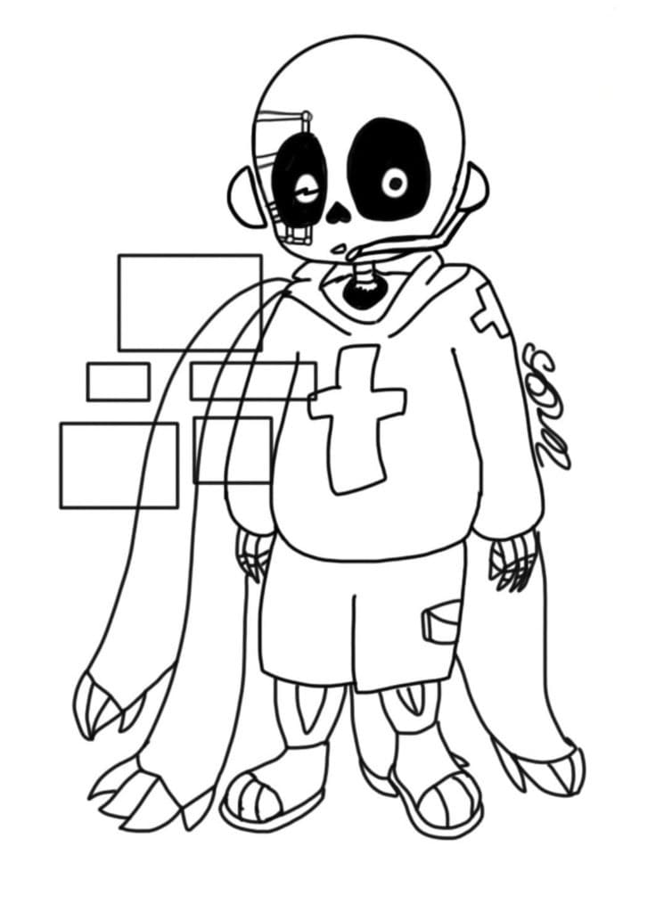 Sans Free coloring page