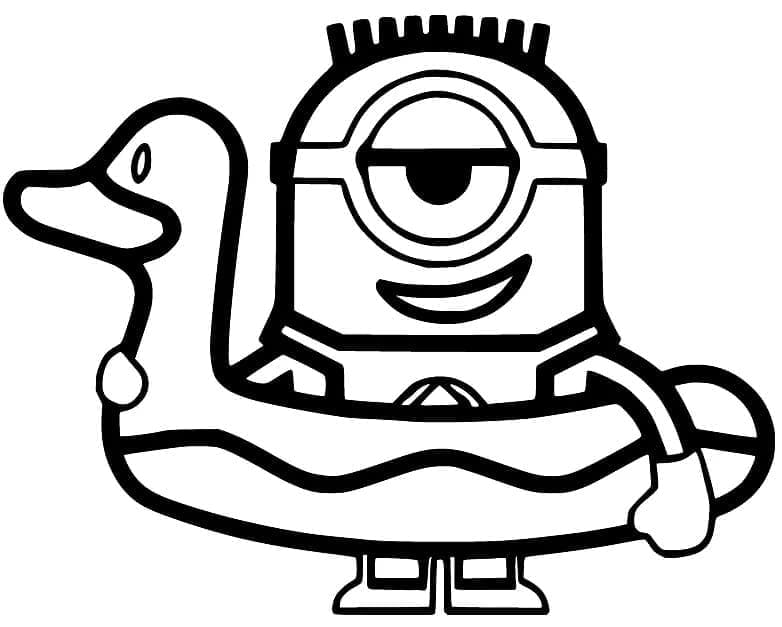 Simple Minion coloring page