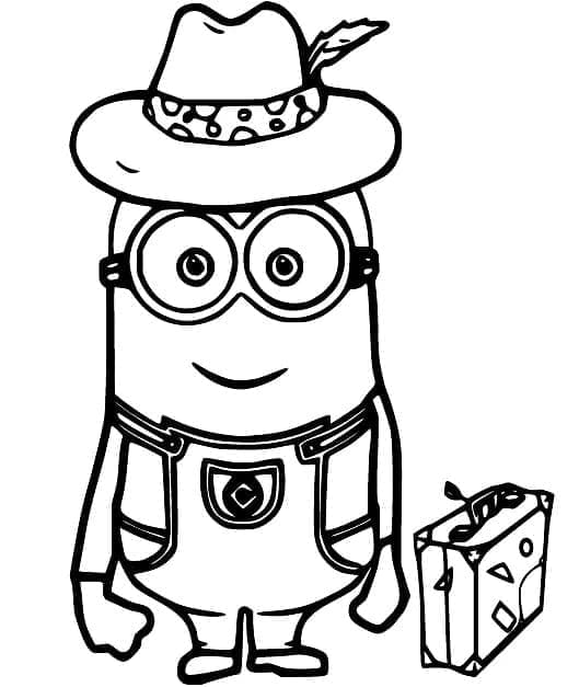 Smiling Minion coloring page