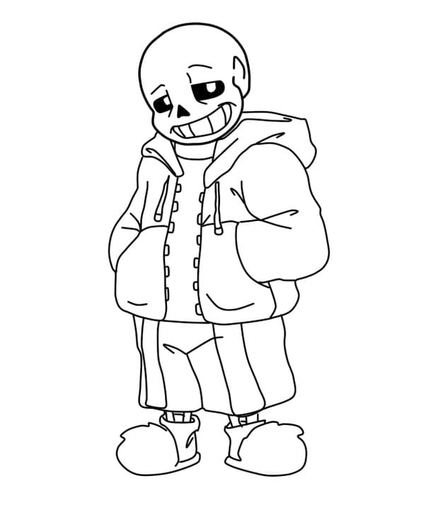 Smiling Sans coloring page