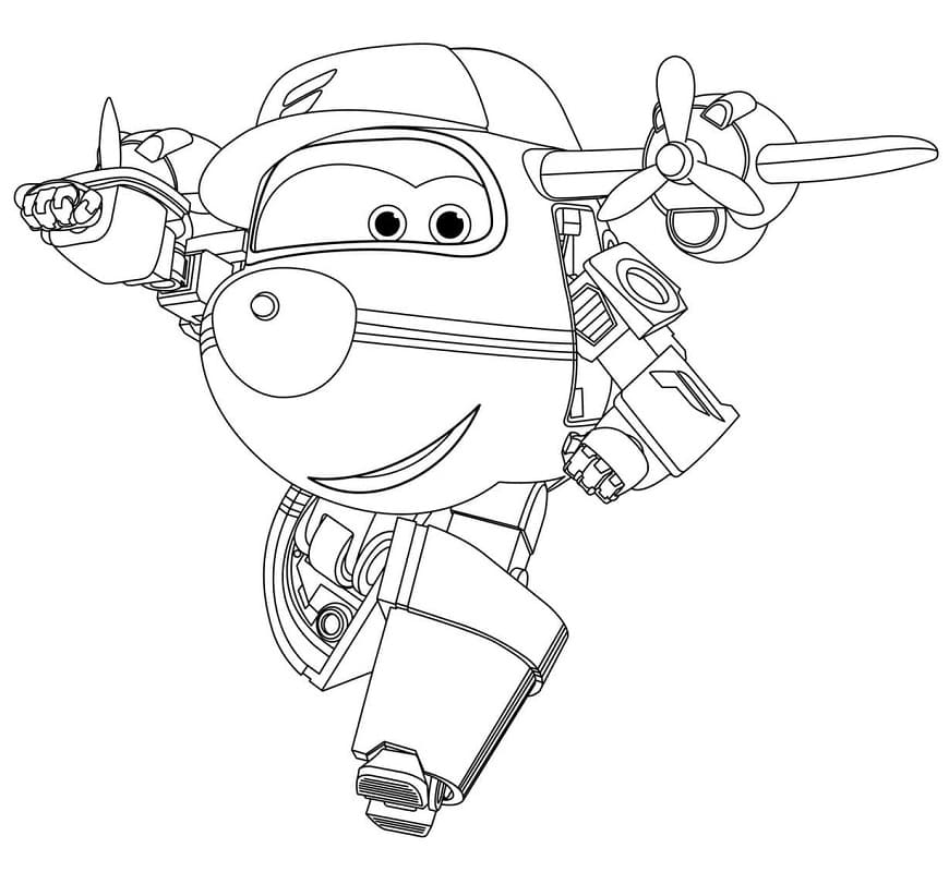 Super Wings Flip coloring page