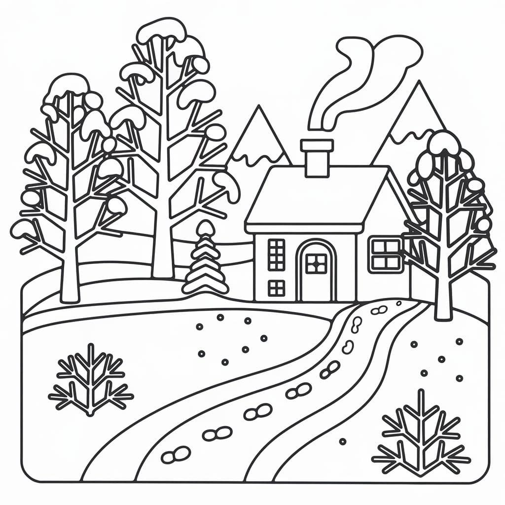 The Winter Season coloring page