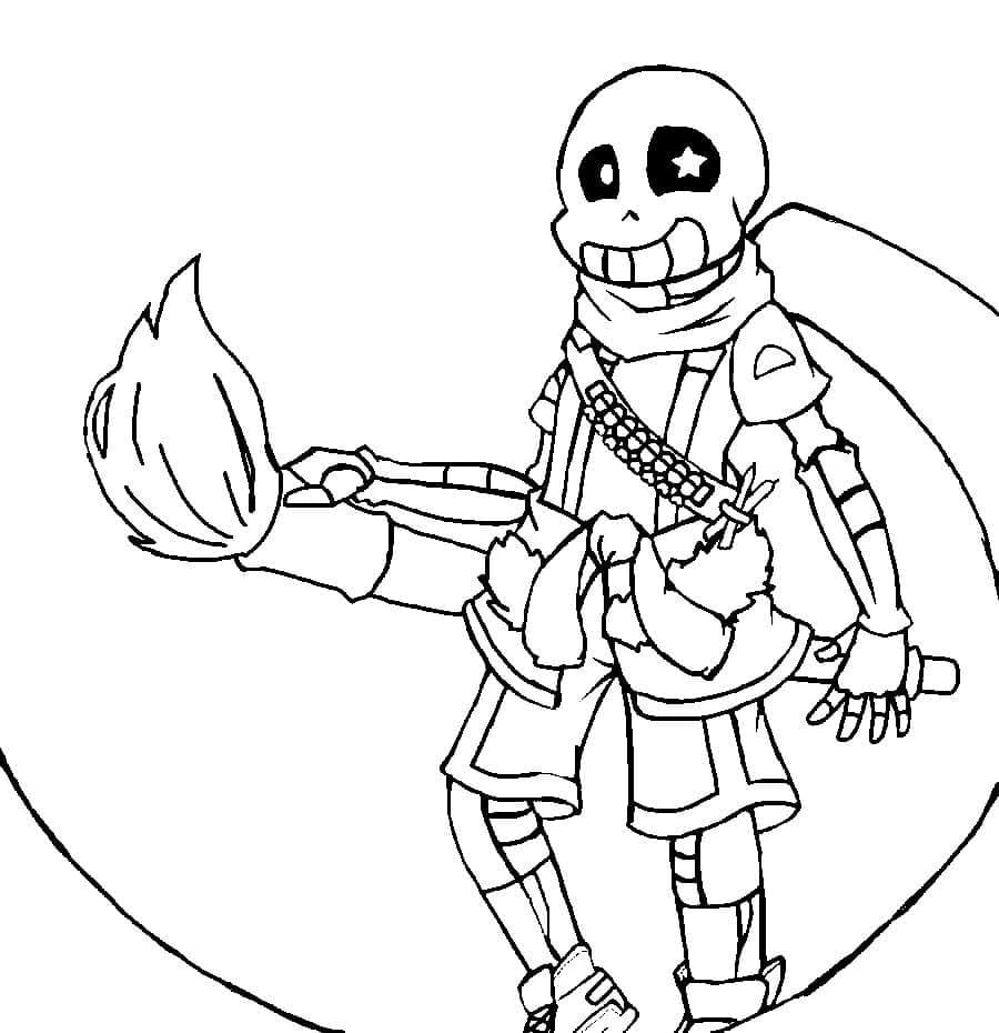 Undertale Sans coloring page