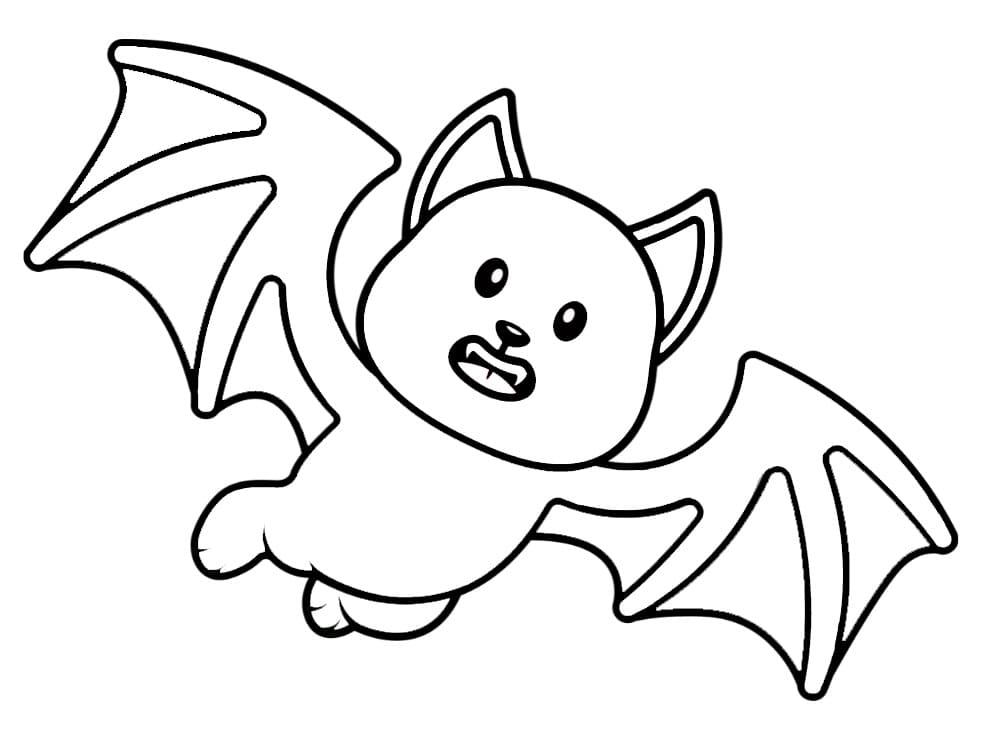 Very Cute Bat coloring page - Download, Print or Color Online for Free