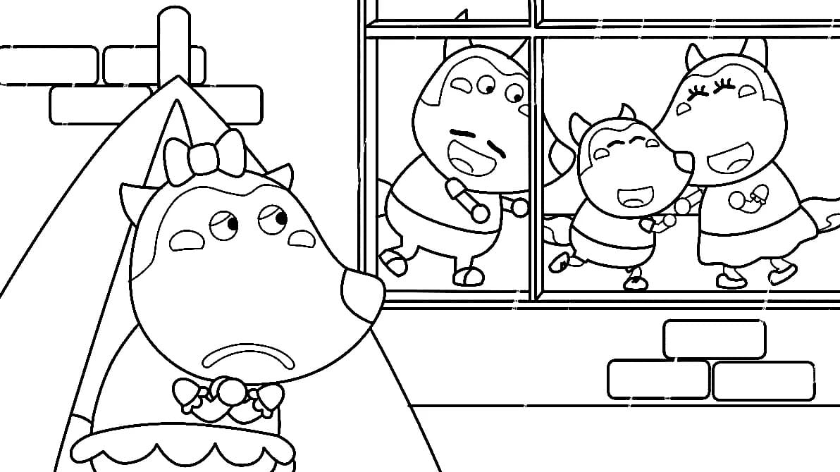 Wolfoo at Home coloring page