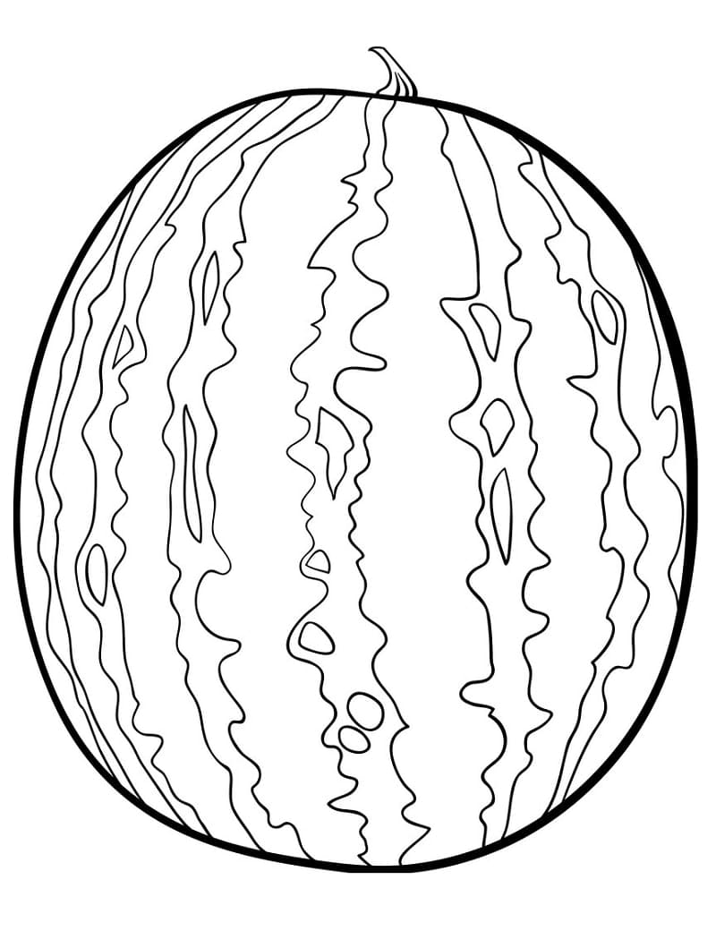 A Watermelon coloring page - Download, Print or Color Online for Free