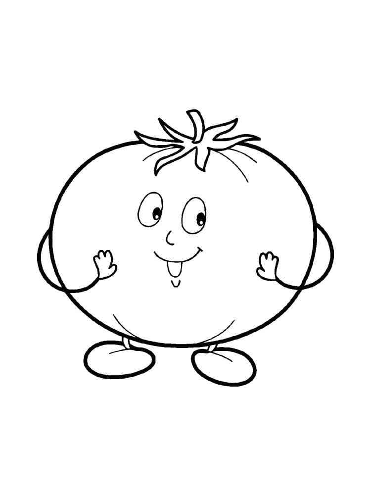 Adorable Tomato coloring page