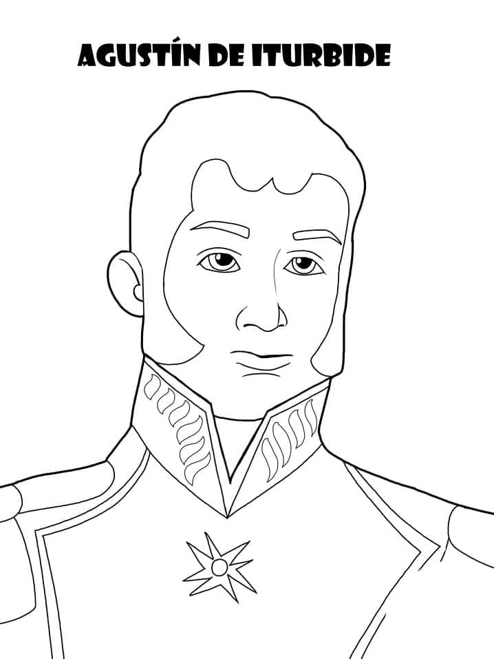 Agustín de Iturbide from Mexico coloring page