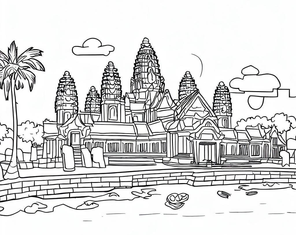 Cambodia Map coloring page - Download, Print or Color Online for Free