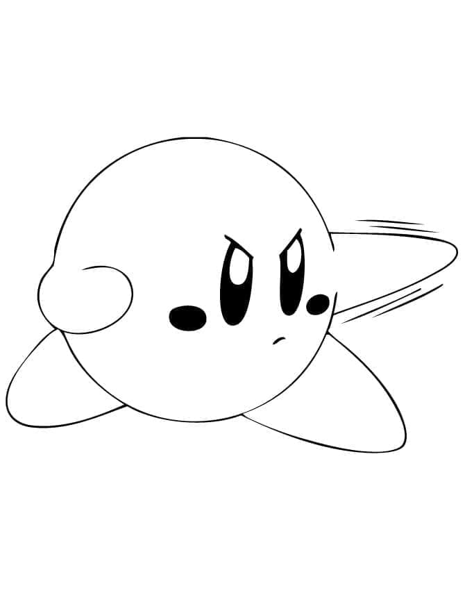 Angry Kirby coloring page