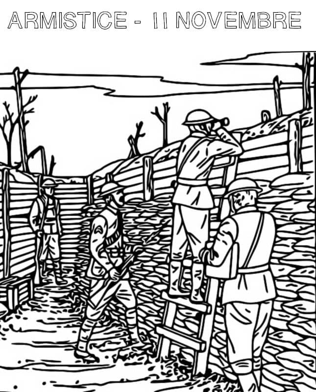 Armistice of 11 November 1918 coloring page