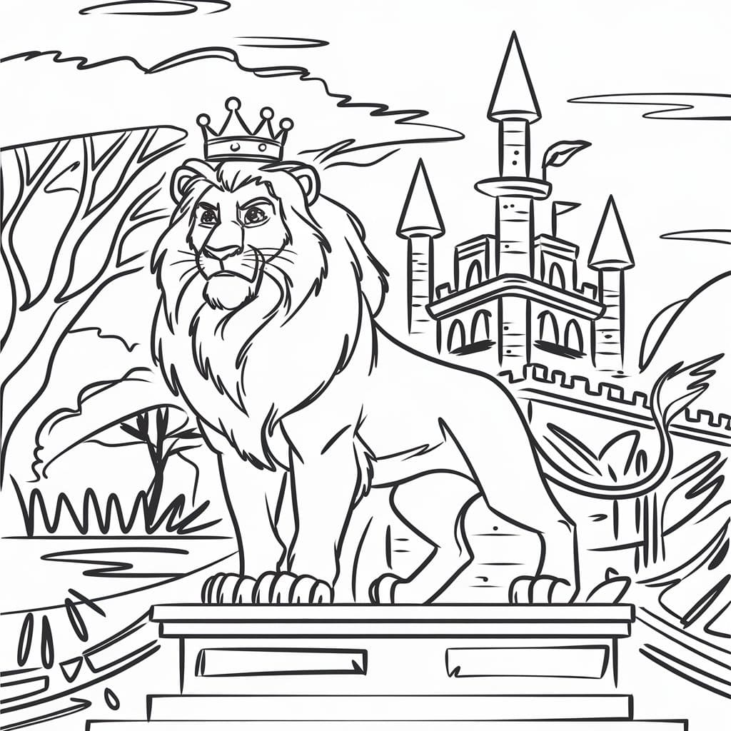 Awesome Lion King coloring page