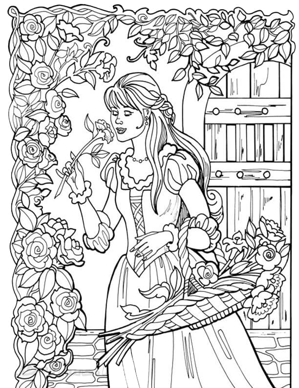 Drawings To Paint & Colour Princess Leonora - Print Design 011