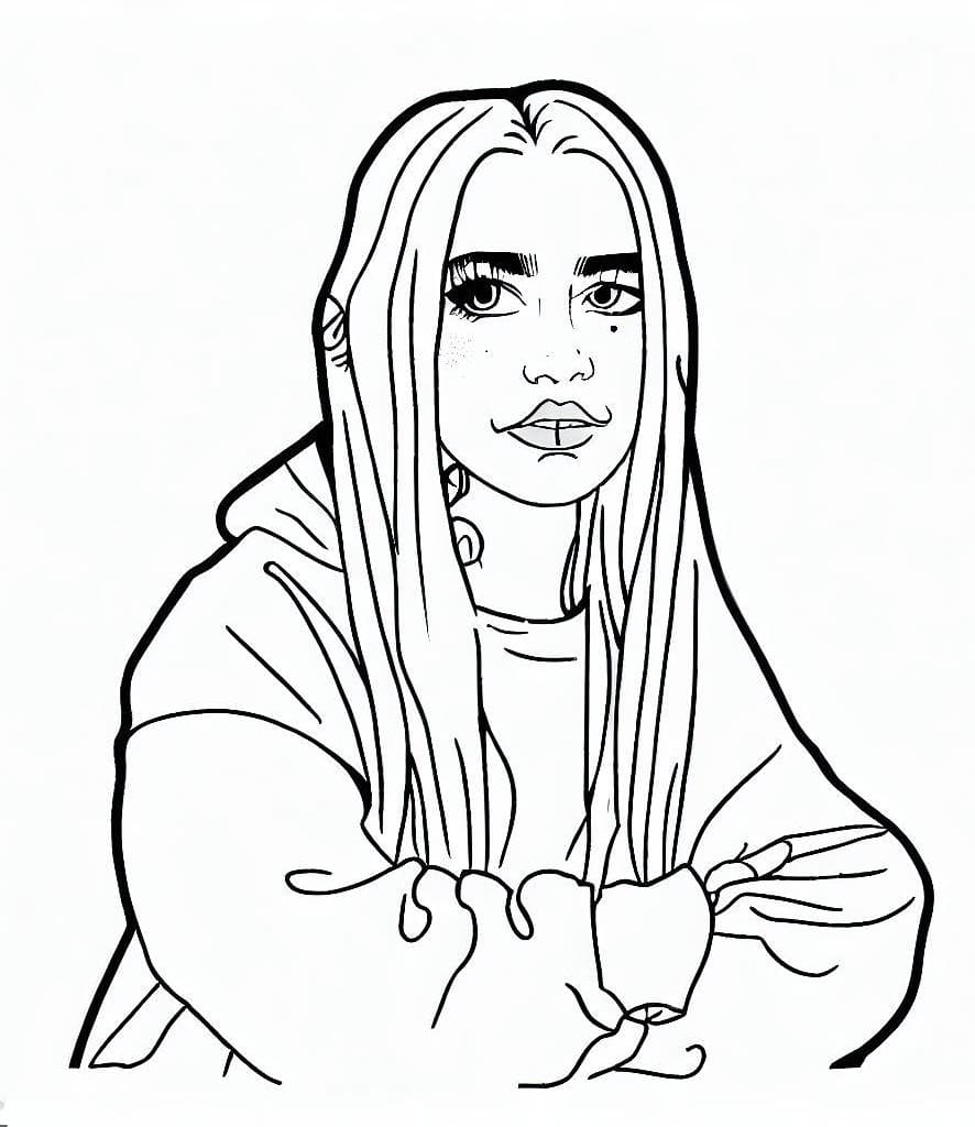 Billie Eilish 4 coloring page - Download, Print or Color Online for Free
