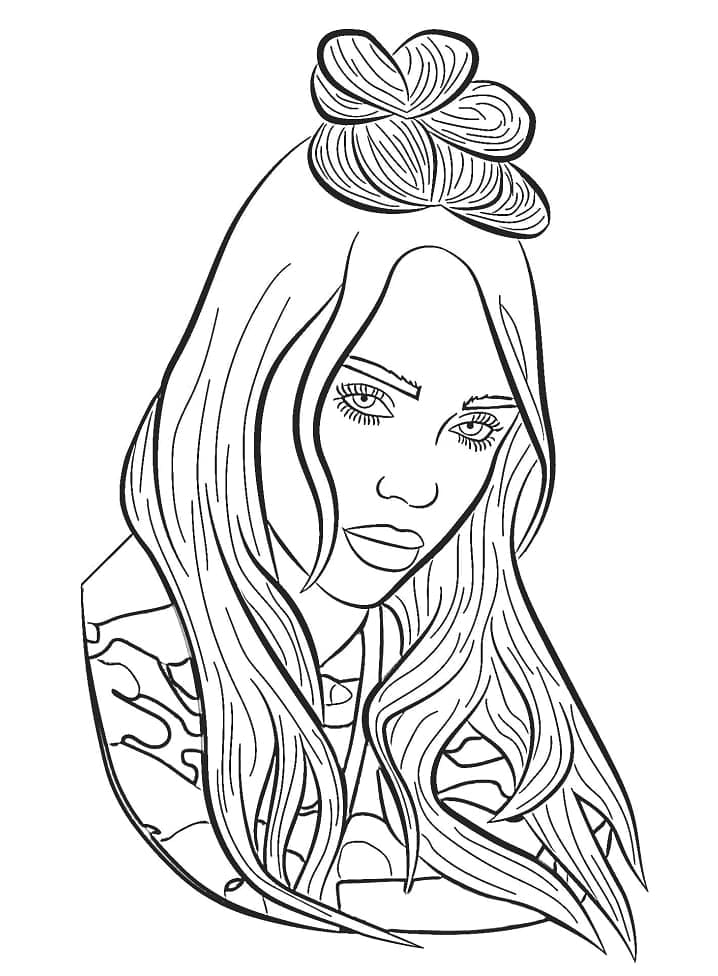 Billie Eilish For Free coloring page