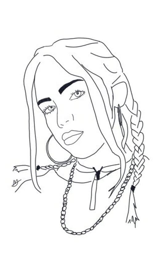 Billie Eilish Image coloring page