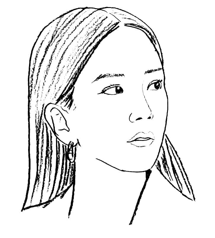 Blackpink Jisoo coloring page