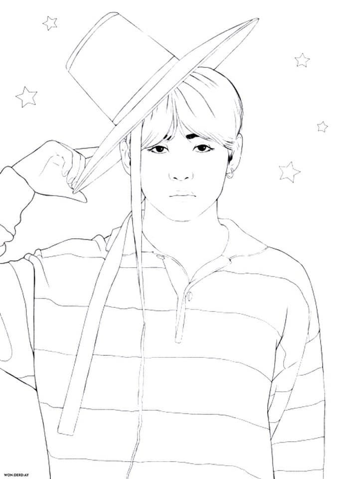Boys in BTS coloring page - Download, Print or Color Online for Free