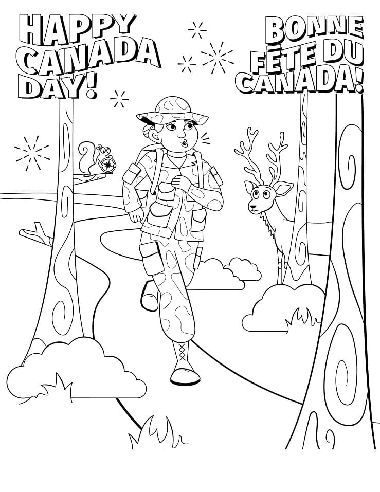 Canada Day 2 coloring page - Download, Print or Color Online for Free