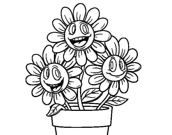 Cartoon Flower Pot