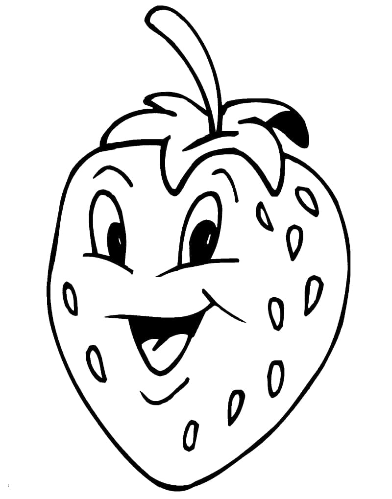 Cartoon Strawberry coloring page