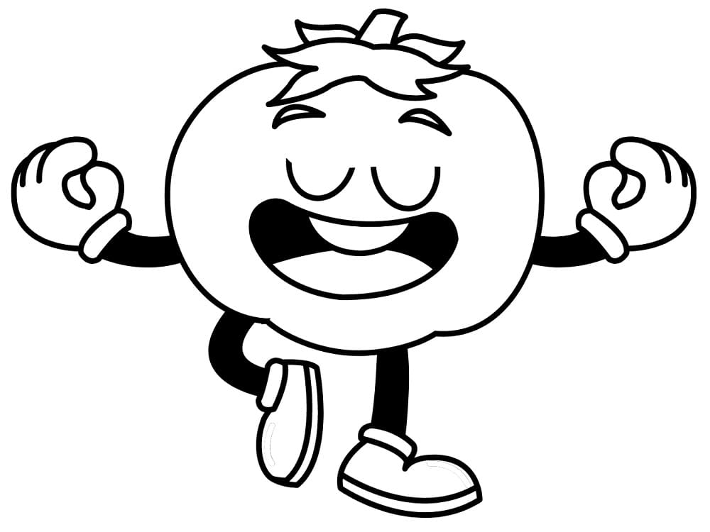Cartoon Tomato coloring page - Download, Print or Color Online for Free
