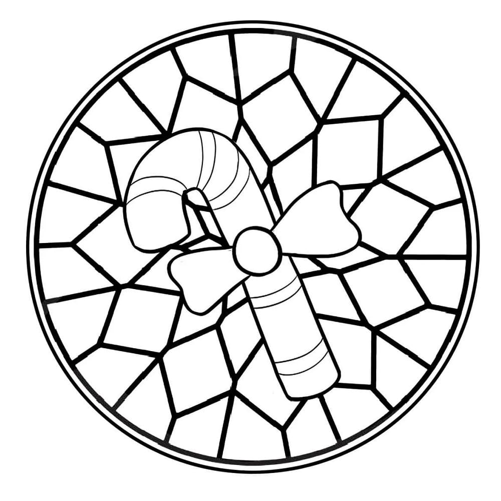 nativity stained glass coloring page