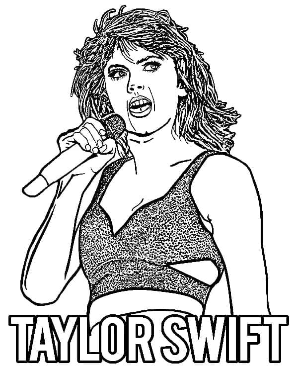 Amazing Taylor Swift coloring page