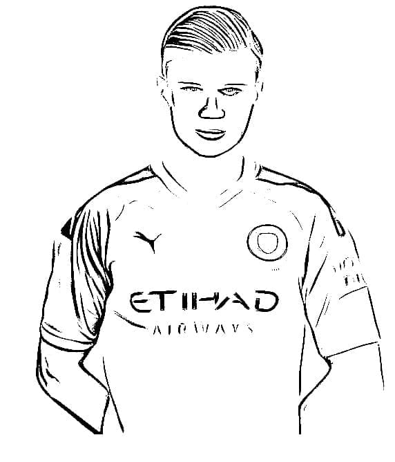 Cool Erling Haaland coloring page