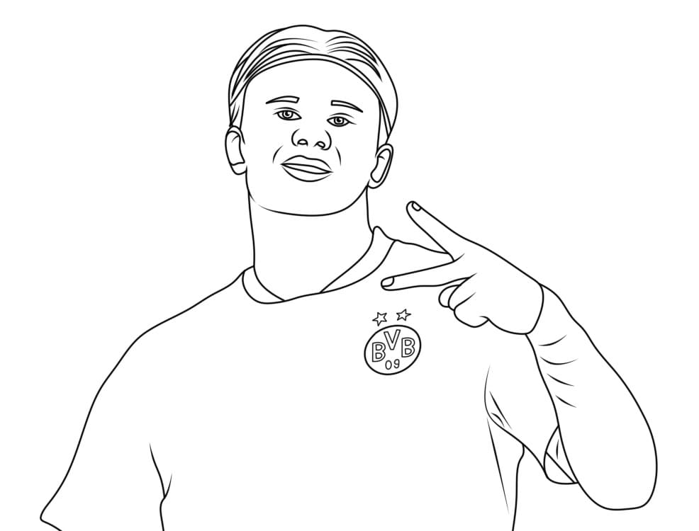 Cool Erling Haaland Pose coloring page - Download, Print or Color ...