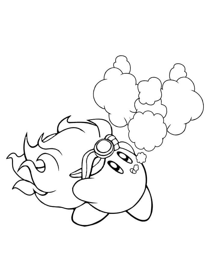 Cool Kirby coloring page