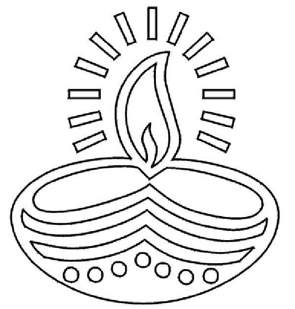 Diwali coloring page