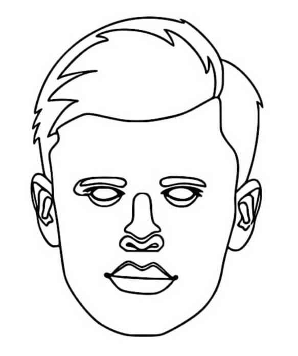 Erling Haaland Face coloring page