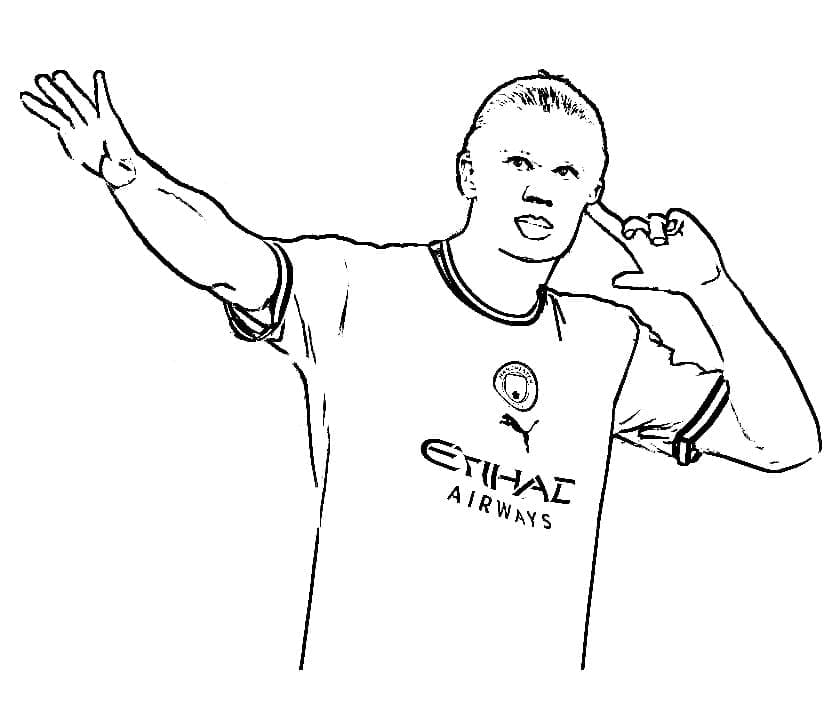 Erling Haaland Image coloring page