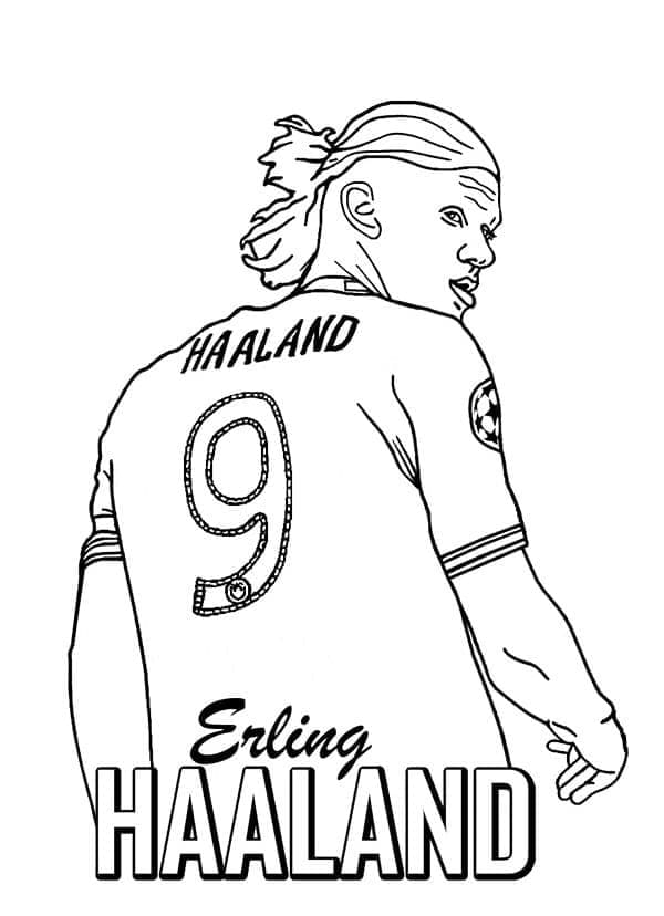 Erling Haaland coloring pages ColoringLib