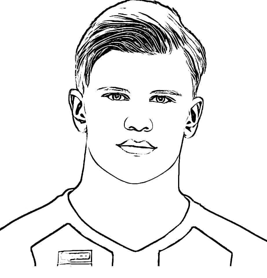 Erling Haaland Portrait coloring page