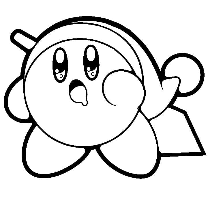 Funny Kirby coloring page