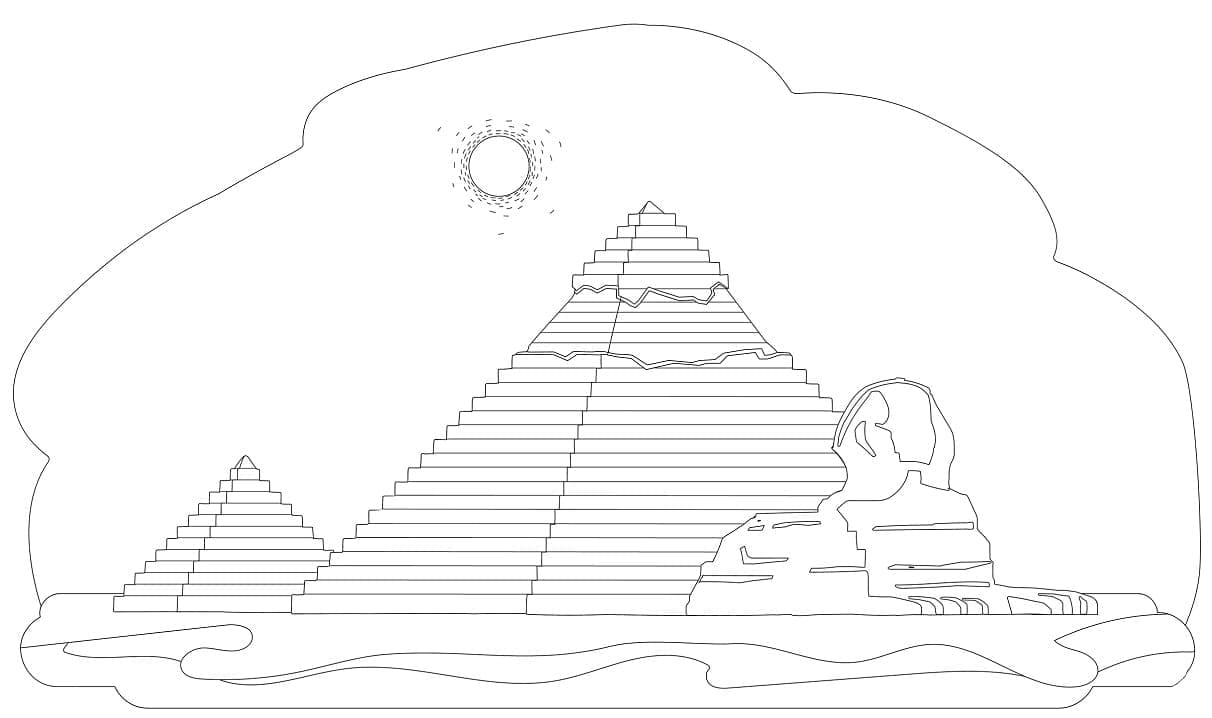 Great Pyramid of Giza coloring page