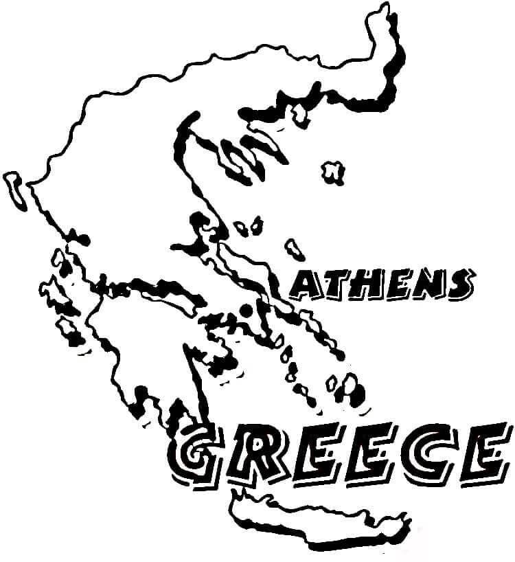 Greece Map coloring page - Download, Print or Color Online for Free
