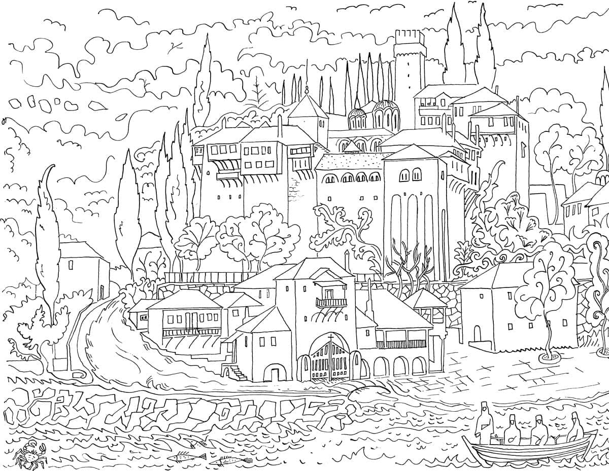 Greece Printable coloring page