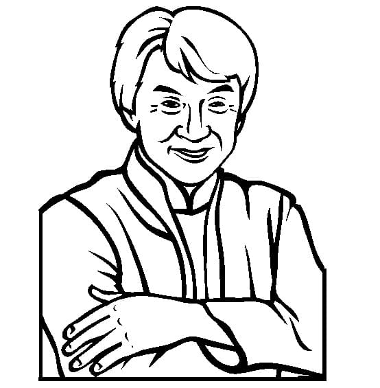 Jackie Chan coloring page