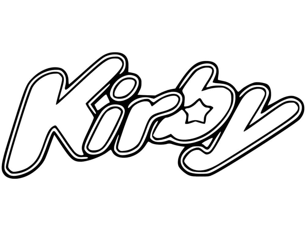 Kirby Logo coloring page